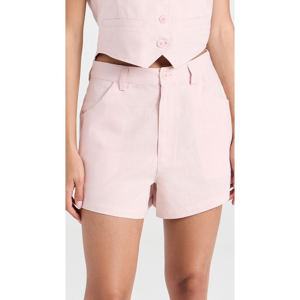 Rolla's Mirage Linen Short in Pink Size 14/XL
